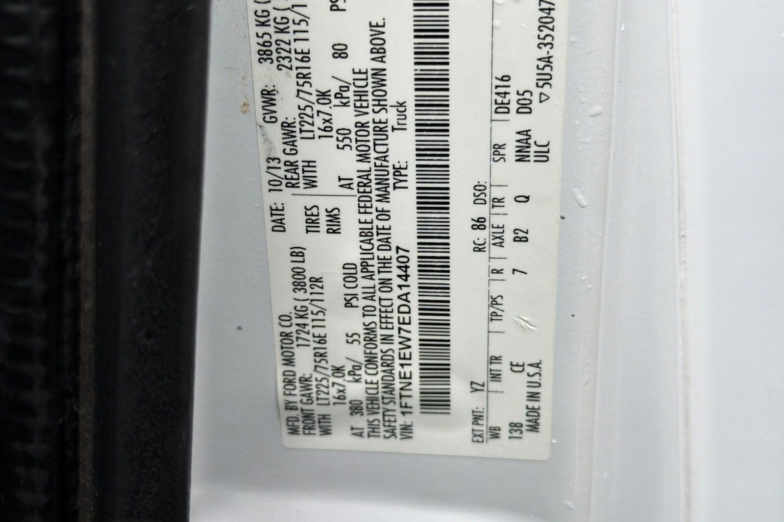 2014 Ford Econoline Cargo Van Commercial