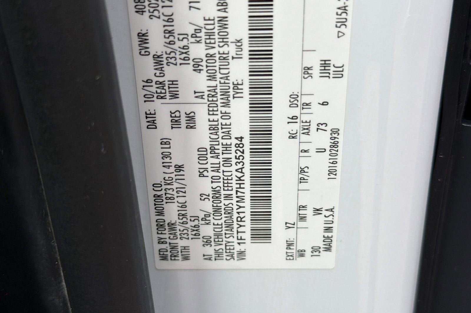 2017 Ford Transit Van Base