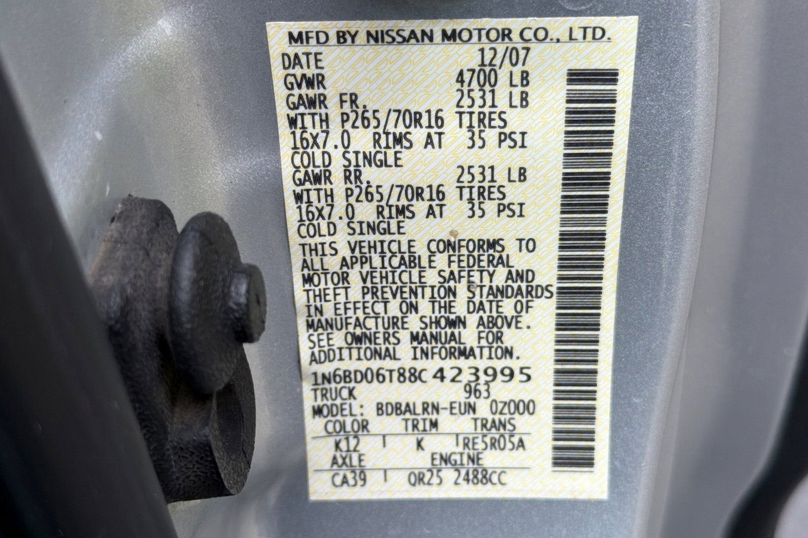 2008 Nissan Frontier SE