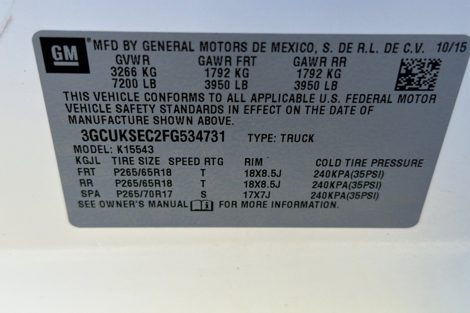 2015 Chevrolet Silverado 1500 LTZ