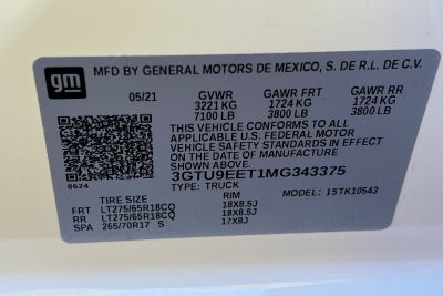 2021 GMC Sierra 1500 AT4