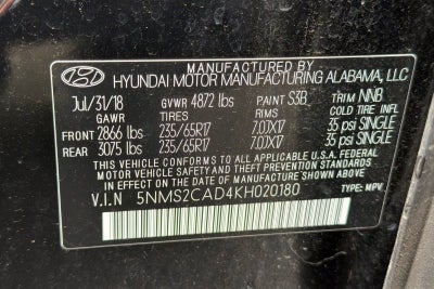 2019 Hyundai Santa Fe SE