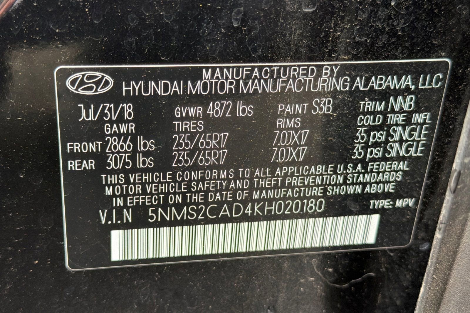 2019 Hyundai Santa Fe SE