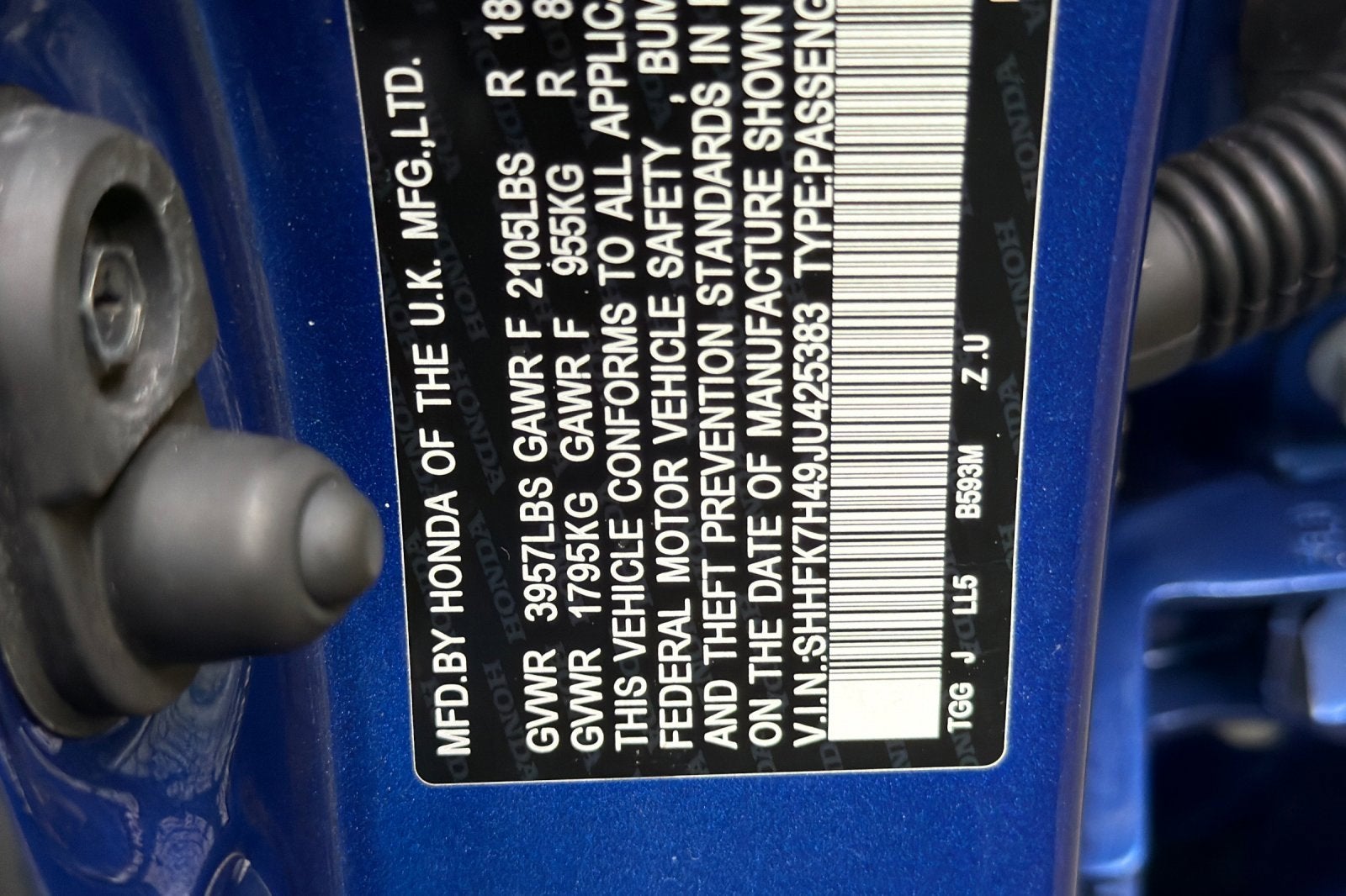 2018 Honda Civic Hatchback Sport