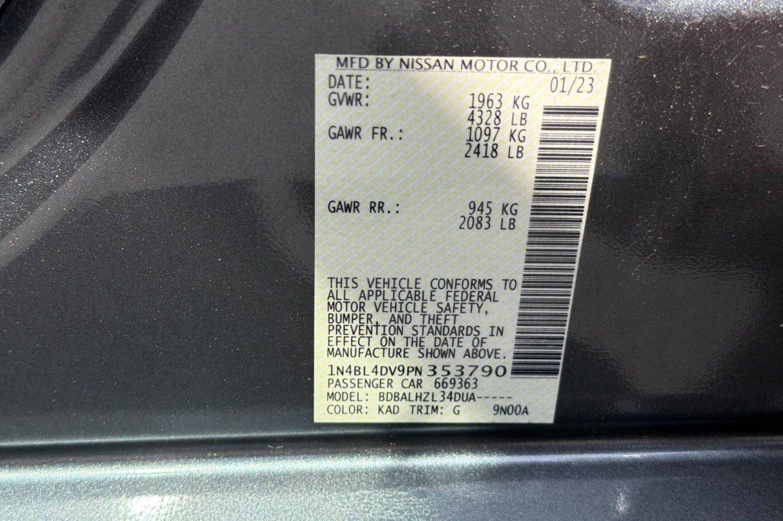 2023 Nissan Altima 2.5 SV