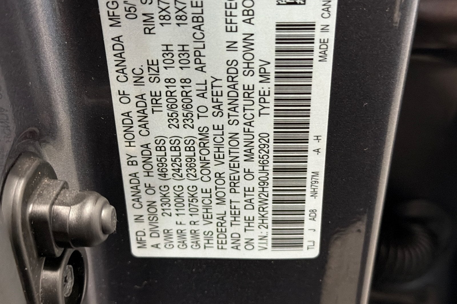 2018 Honda CR-V Touring