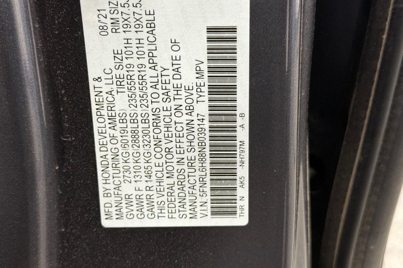2022 Honda Odyssey Touring
