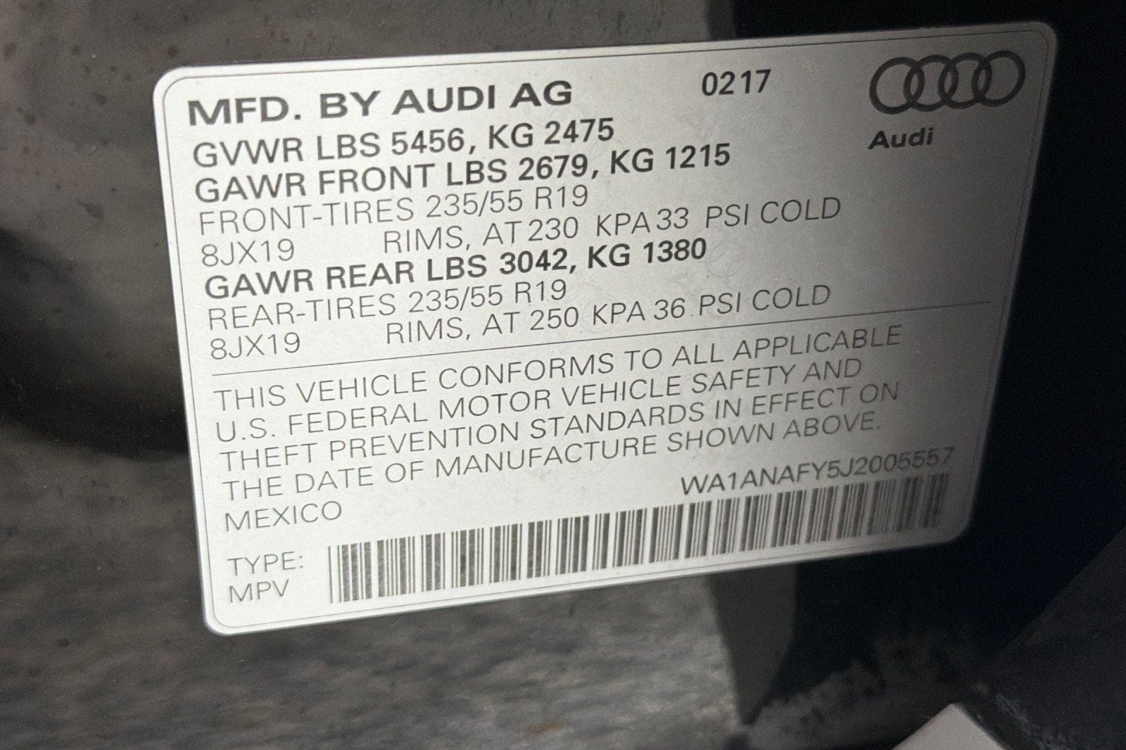2018 Audi Q5 2.0T quattro