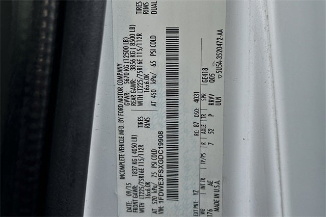 2016 Ford E-350 16 foot box van