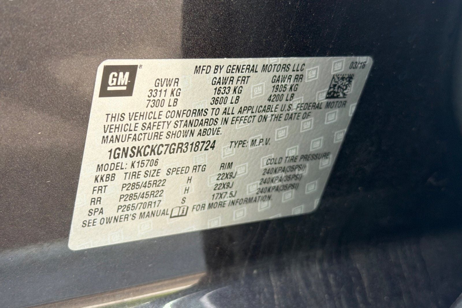 2016 Chevrolet Tahoe LTZ