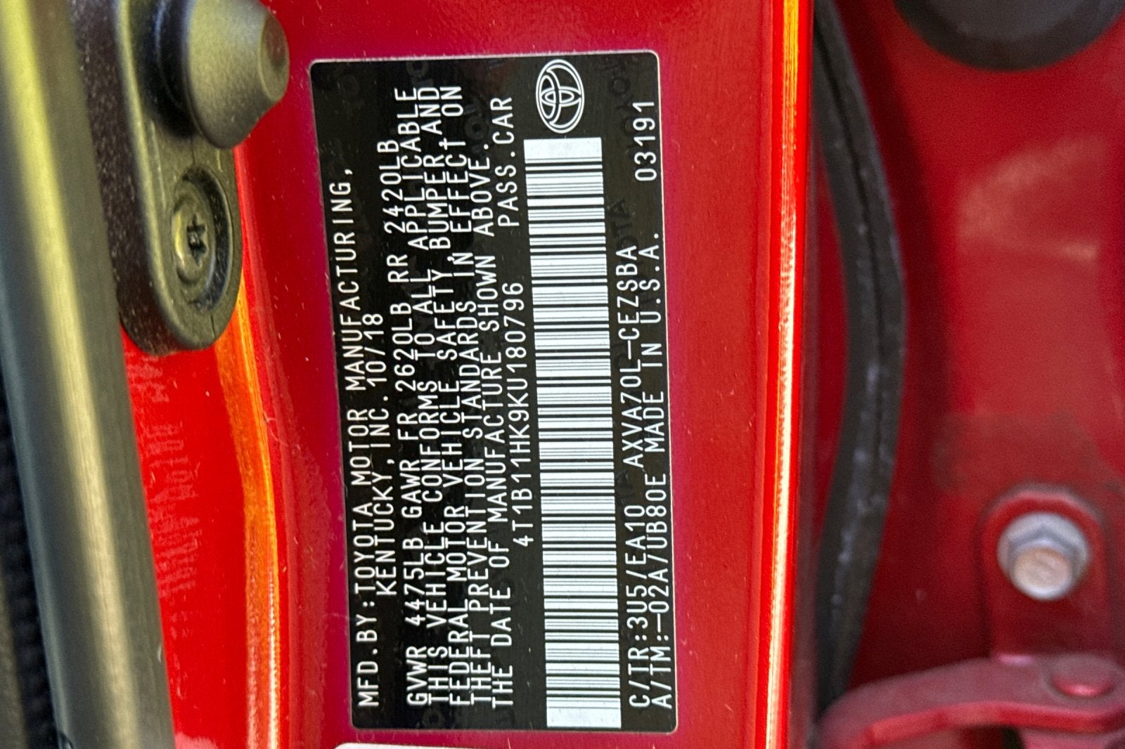 2019 Toyota Camry SE