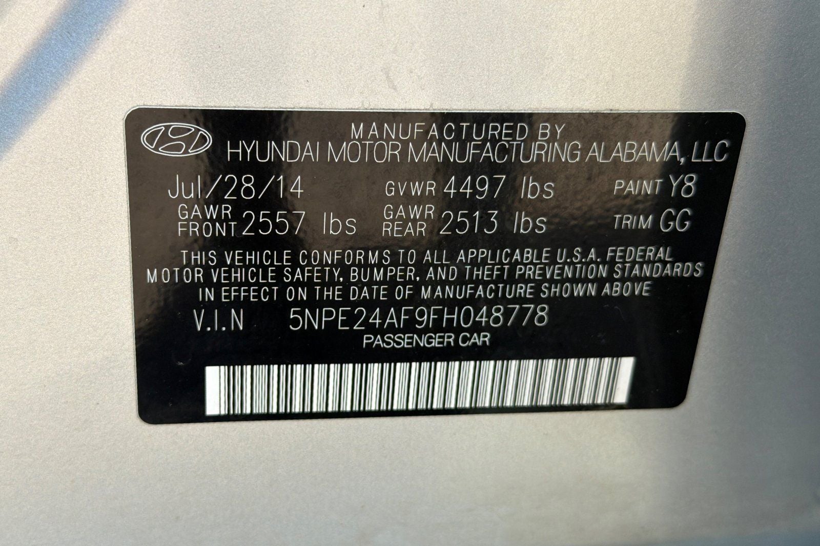2015 Hyundai Sonata SE