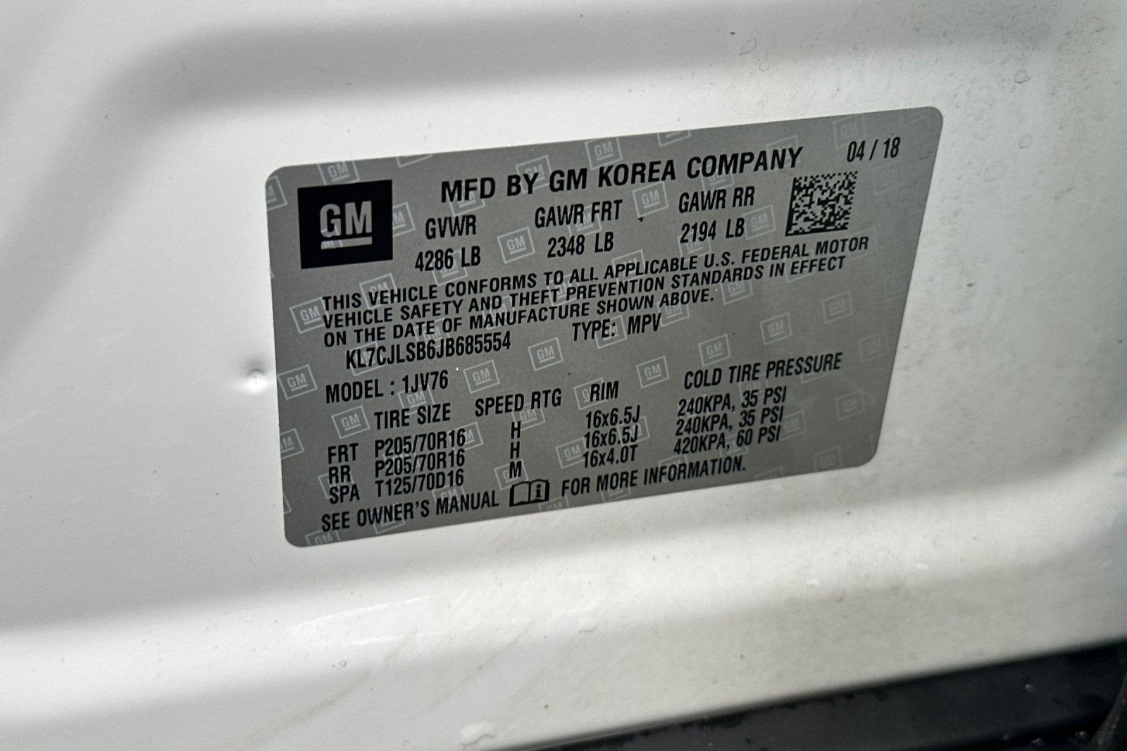 2018 Chevrolet Trax LT