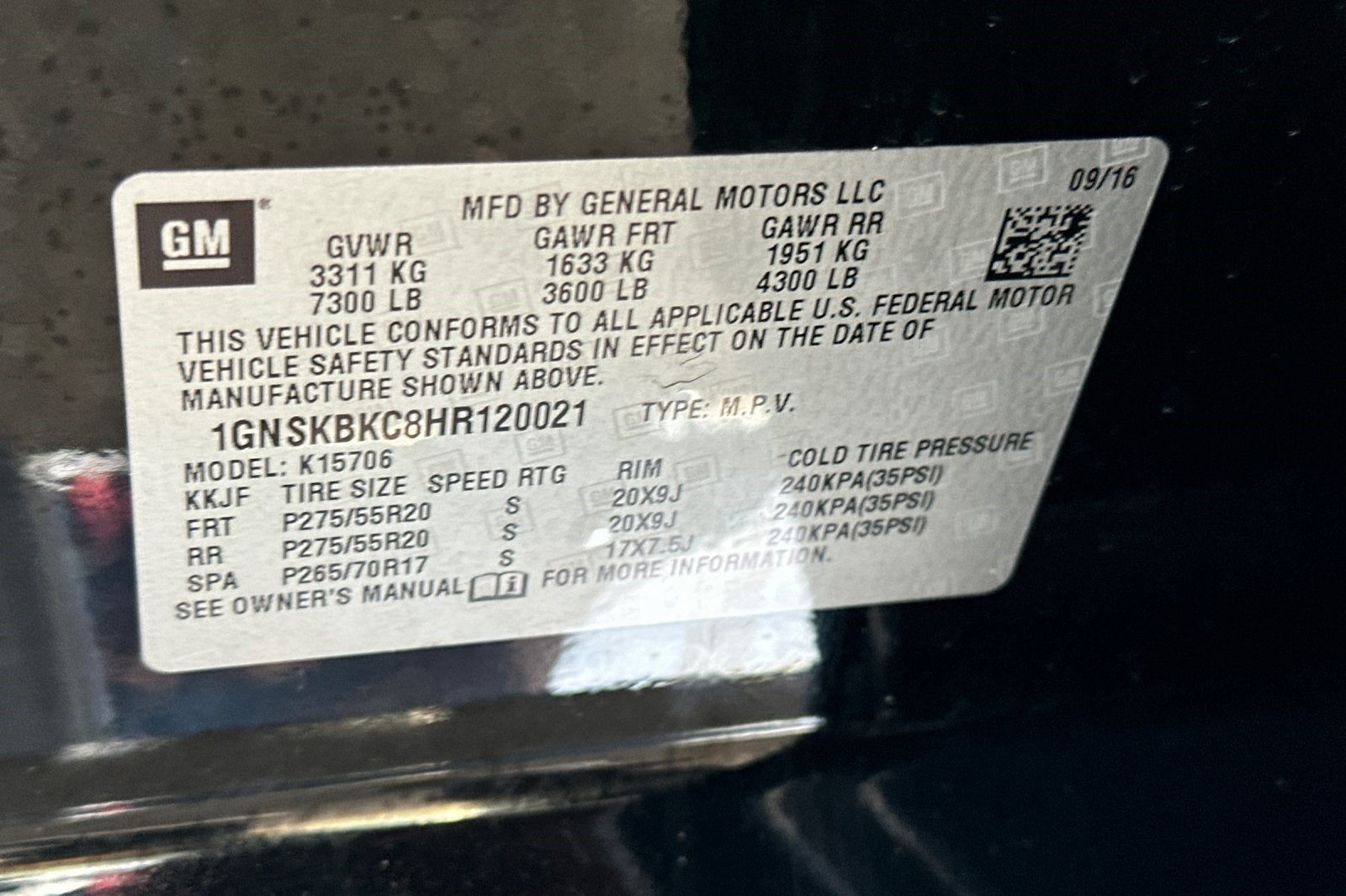 2017 Chevrolet Tahoe LT