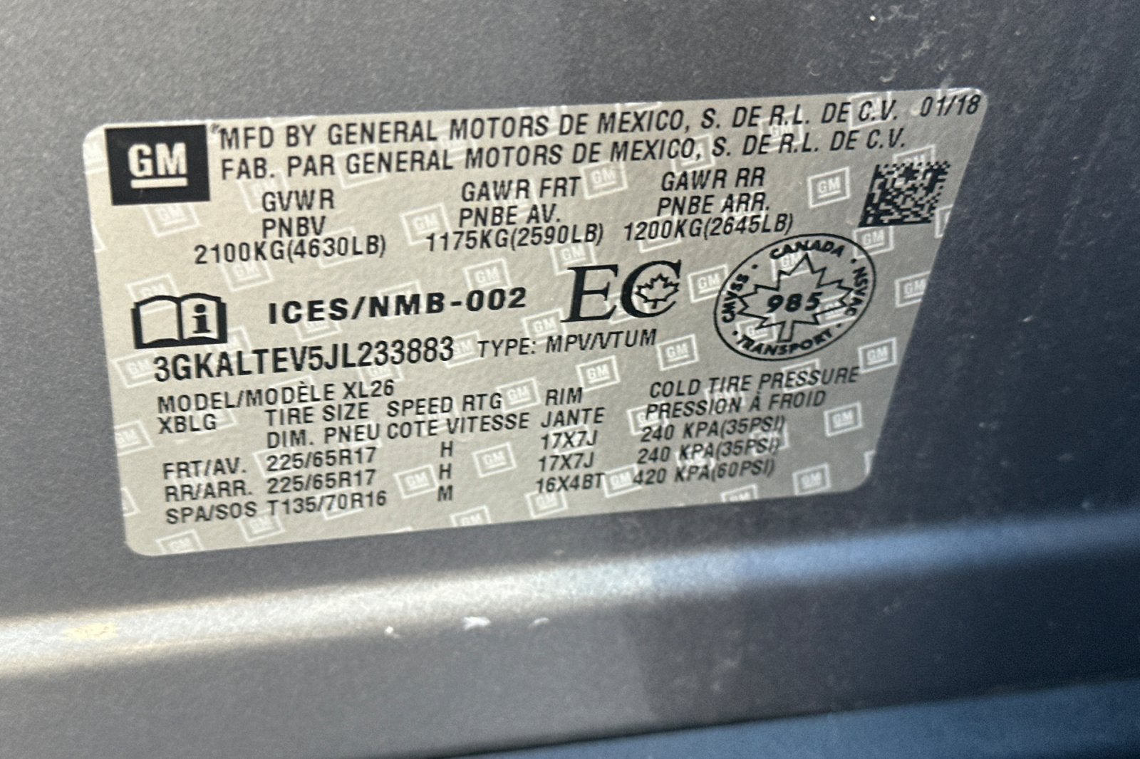 2018 GMC Terrain SLE