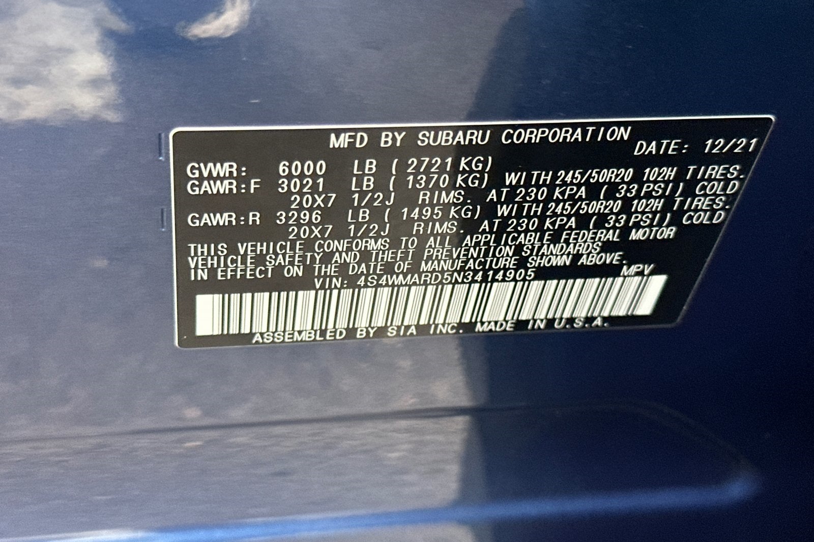 2022 Subaru Ascent Touring