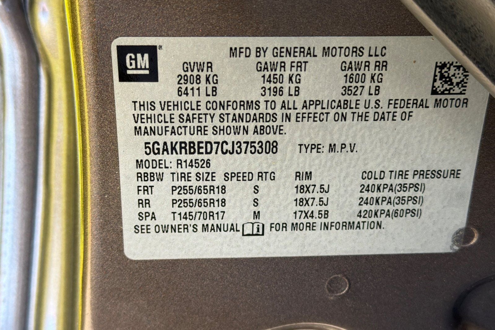 2012 Buick Enclave Convenience Group