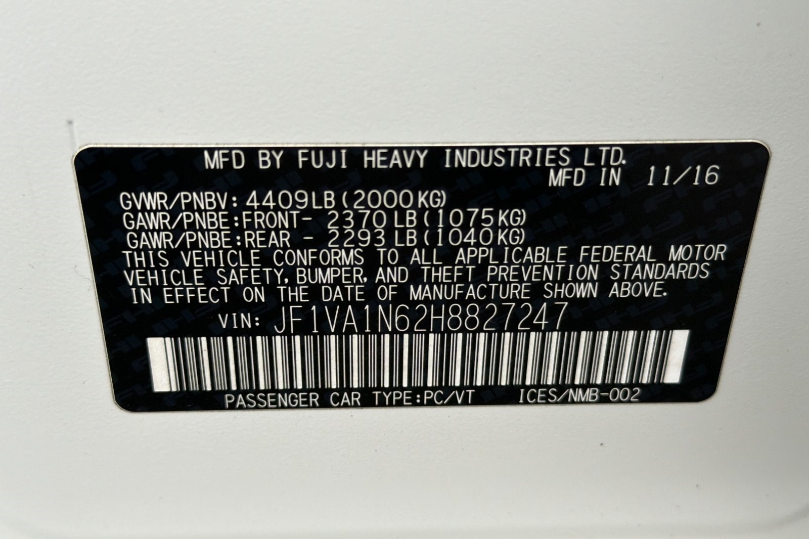 2017 Subaru WRX Limited