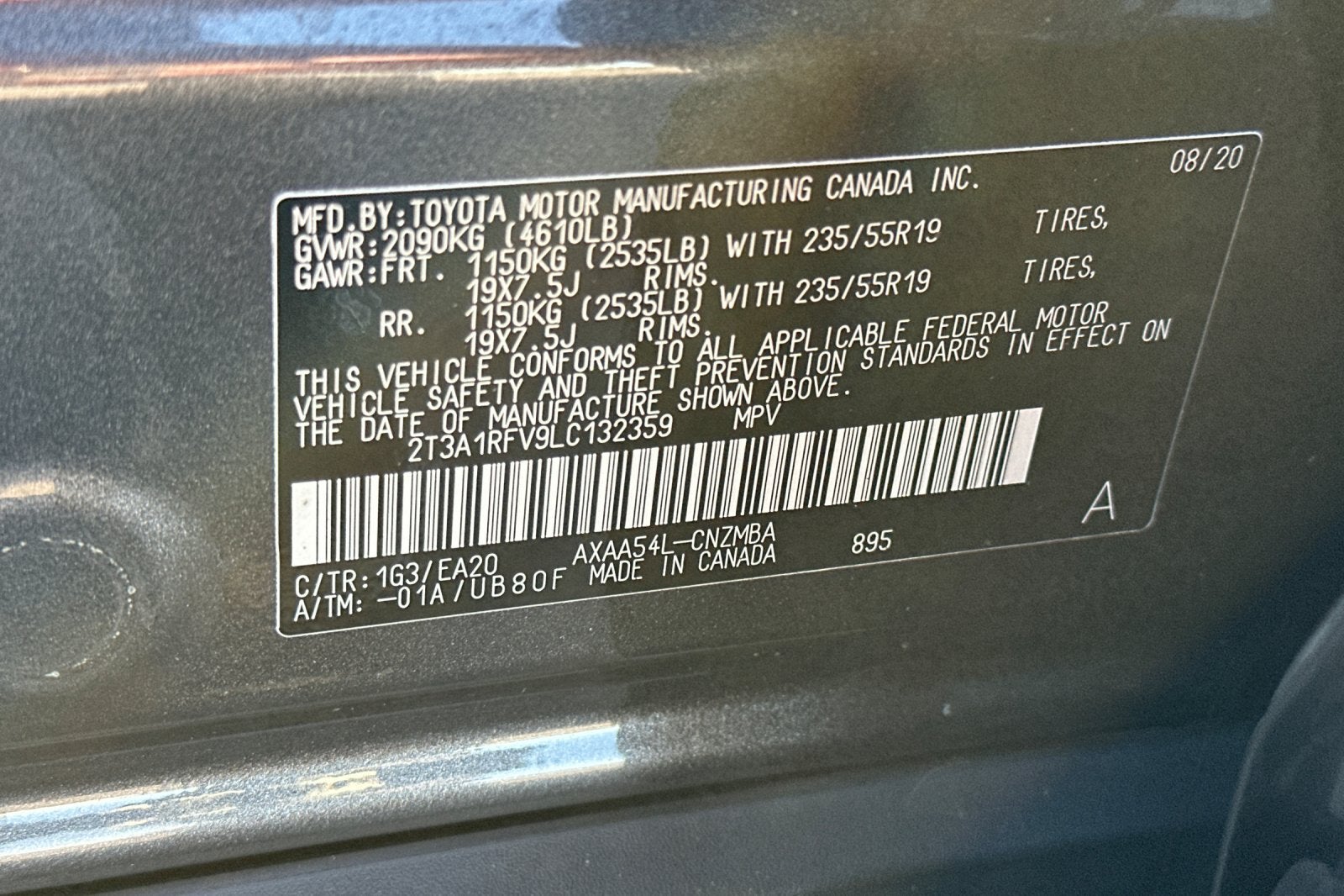2020 Toyota RAV4 XLE Premium