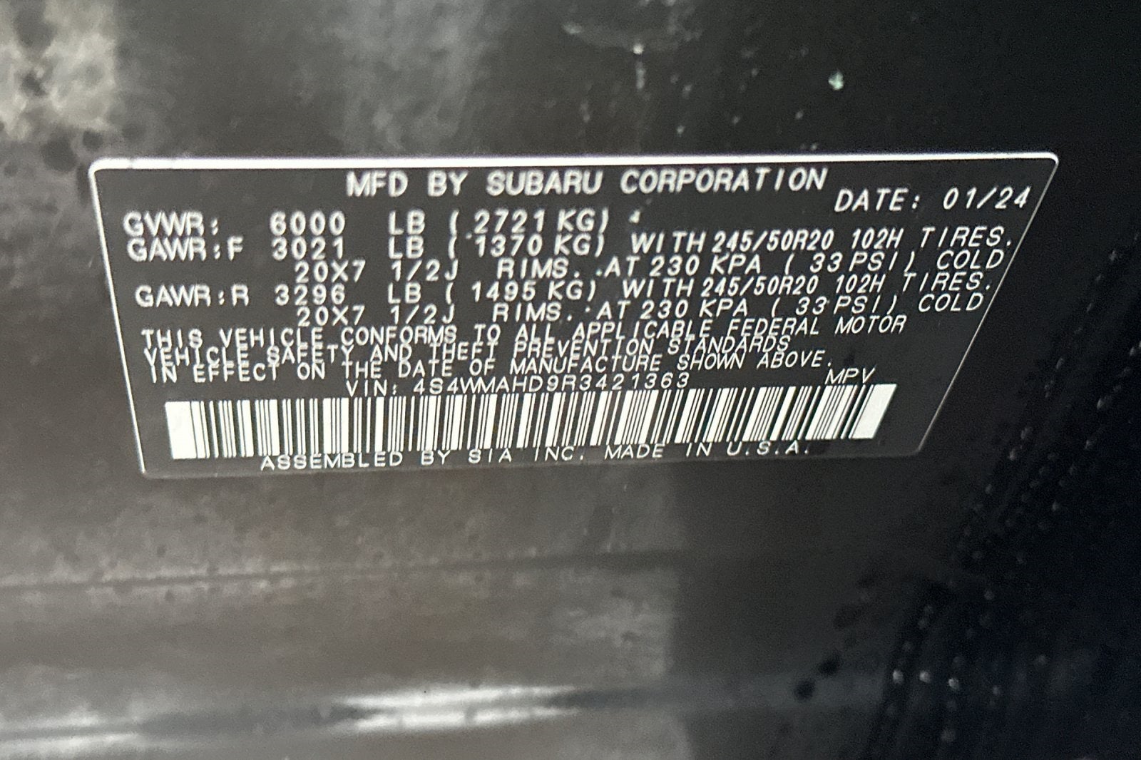 2024 Subaru Ascent Onyx Edition