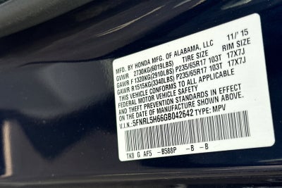 2016 Honda Odyssey EX-L