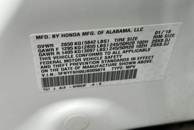2018 Honda Pilot Elite