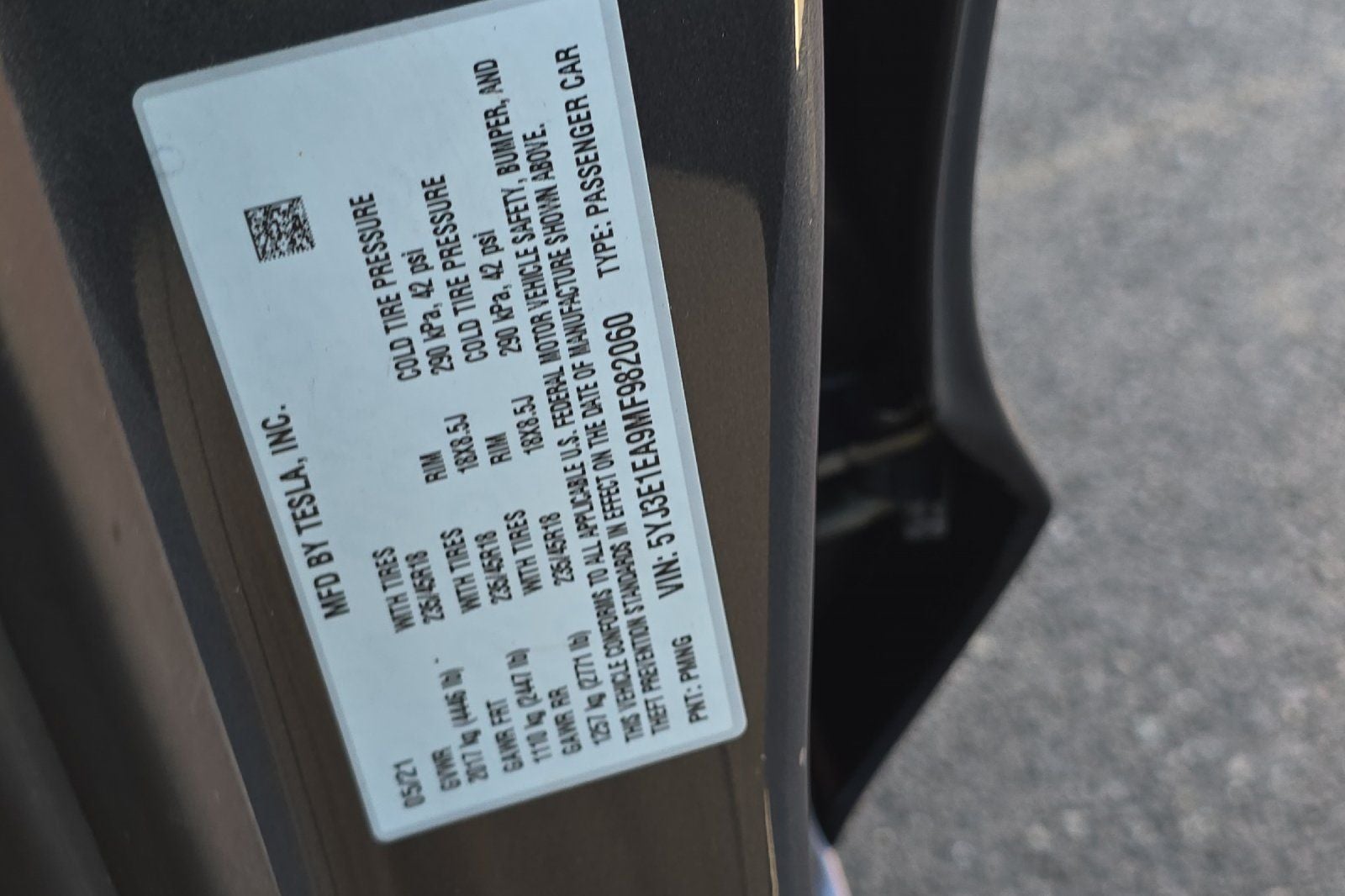 2021 Tesla Model 3 Standard Range Plus
