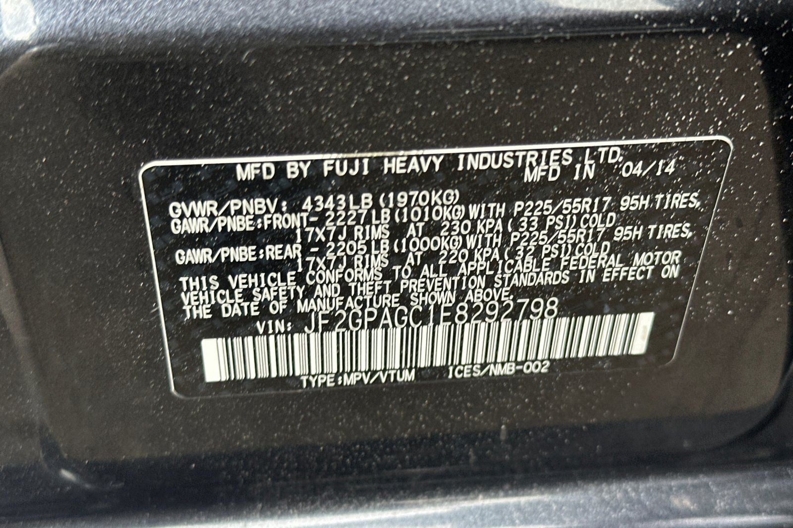 2014 Subaru XV Crosstrek 2.0i Limited