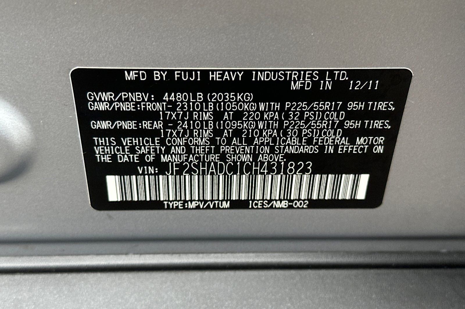 2012 Subaru Forester 2.5X Premium