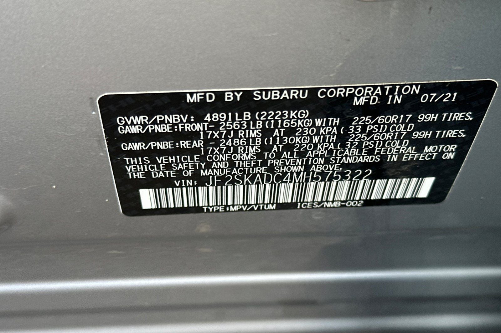 2021 Subaru Forester Base